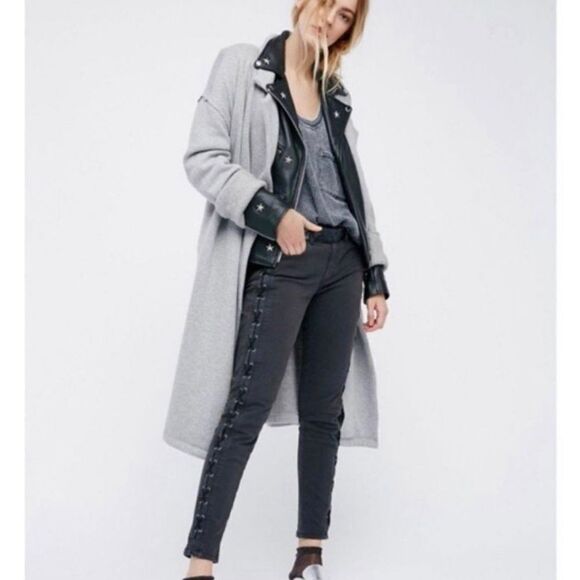 Blank NYC Faded Black Lace Up Skinny Jeans - Picture 2 of 12